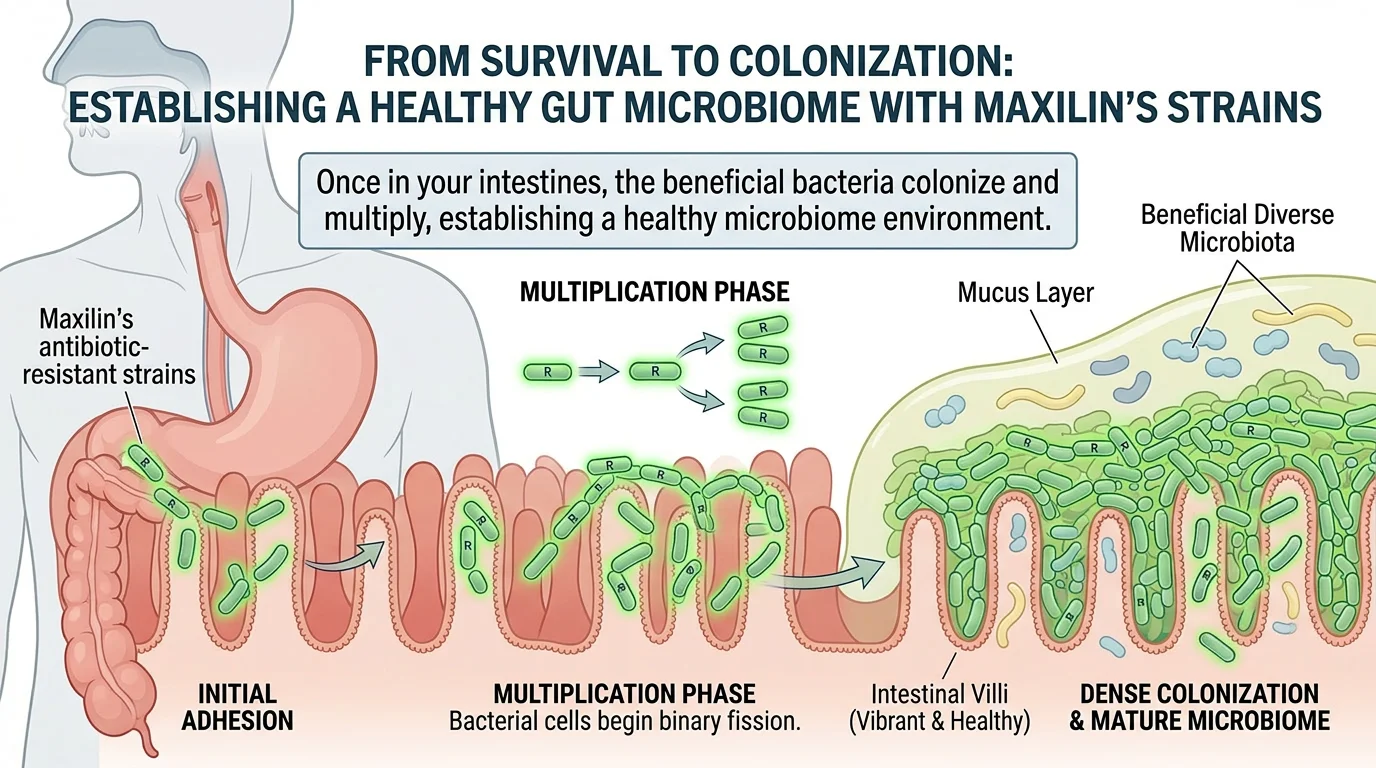 Microbial Recolonization How It Works - Maxilin Probiotic | Maxilin Probiotic